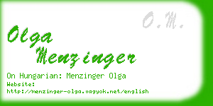 olga menzinger business card